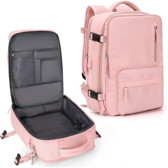 Large Travel Backpack Carry on Flight Approved Laptop Work Business Backpack - Picture 1 of 7
